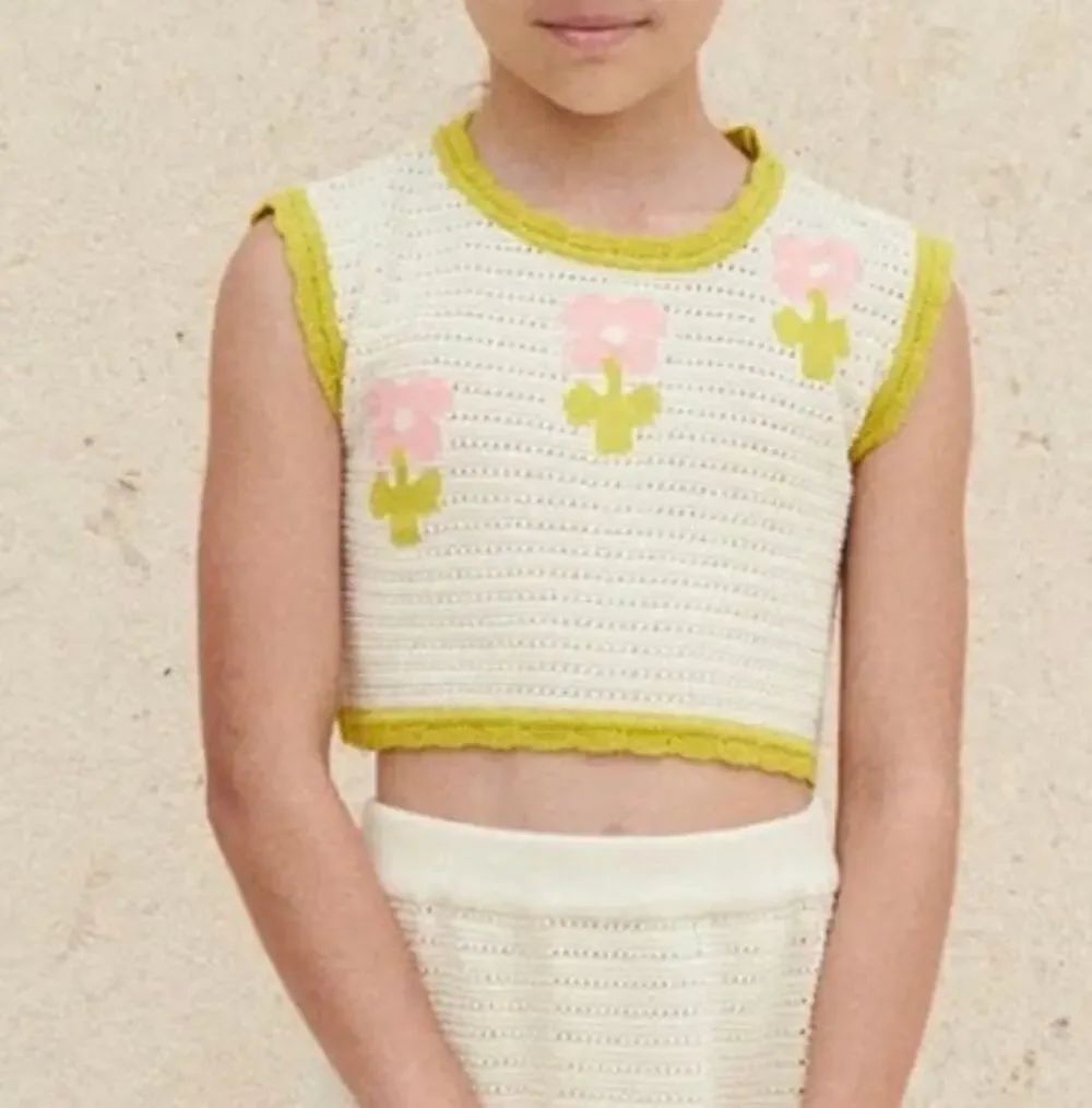 Bebe Organic Twiggy Flowerbed Vest Top Sz. 6Y